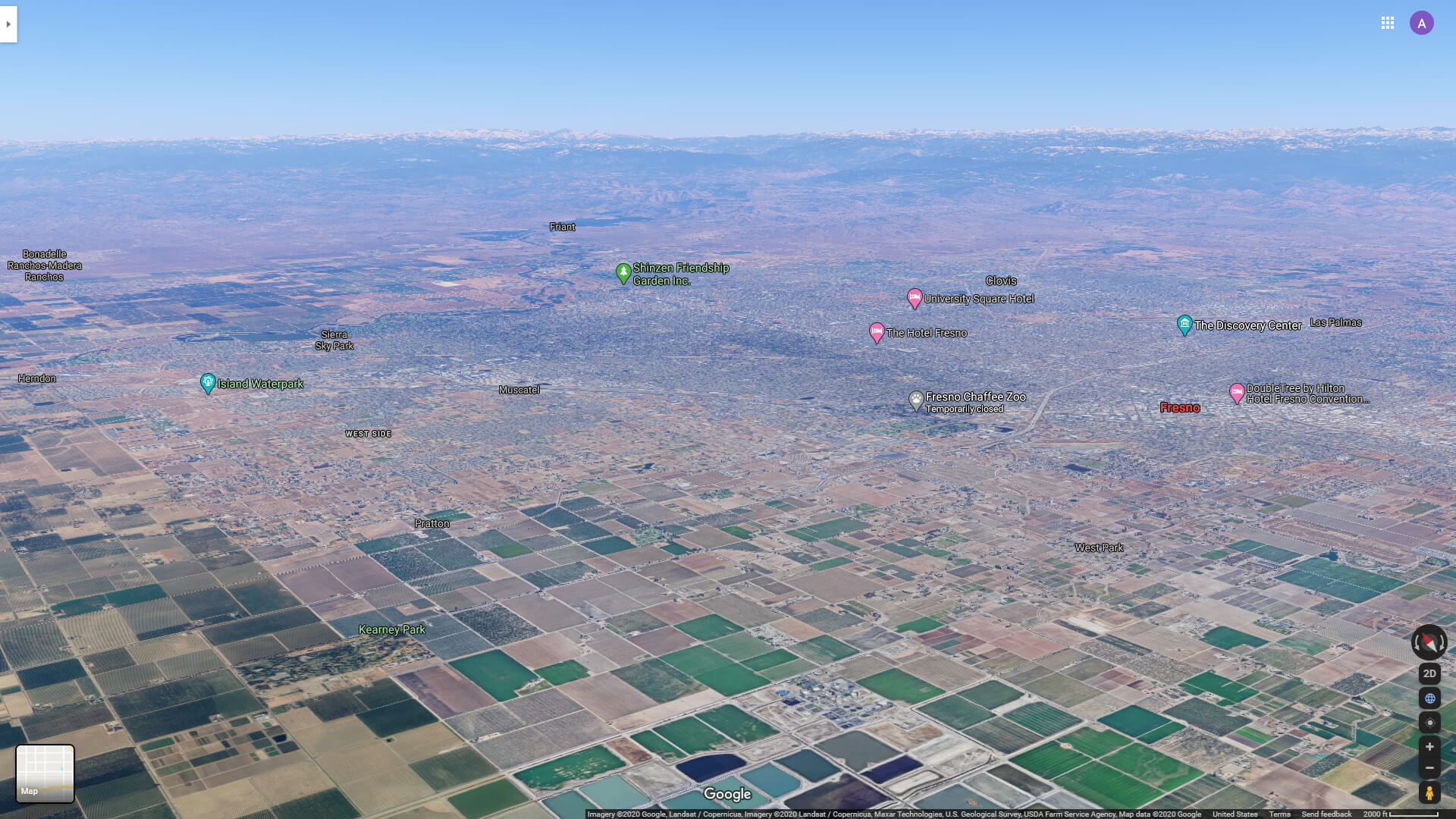 Fresno Aerial View California